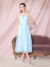 画像5: Lサイズあり【DEA.by ROBE de FLEURS/ディアバイローブドフルール】チェック/ オーガンジー/ バストカット/ フレア/ ワンピース/ ミモレ丈/ ロングドレス/ キャバドレス long[OF2]