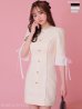 画像11: XSサイズあり【ROBE de FLEURS/ローブドフルール】ラメツイード/ 七分袖/ 袖フリル/ リボン/ フレア/ ミニドレス/ キャバドレス[OF2]