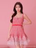 画像13: XSサイズあり【ROBE de FLEURS/ローブドフルール】ツイード/ ギンガムチェック/ フロントジップ/ ノースリーブ/ スパンコール/ フレア/ ミニドレス/ キャバドレス[OF2]