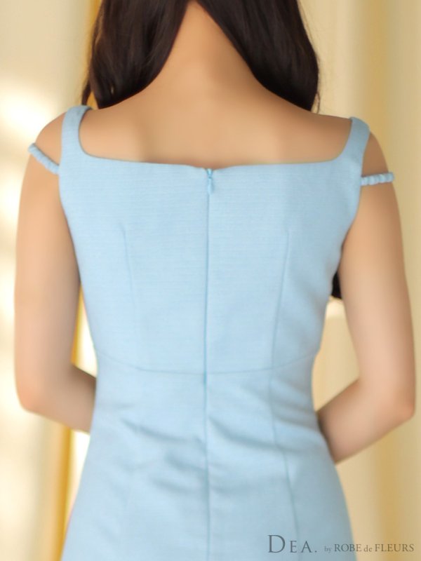 画像20: Lサイズあり【DEA./ディア】サマーツイード/ ノースリーブ/ シンプル/ ワンカラー/ ミモレ丈/ Aライン/ ミディアムドレス/ キャバドレス【OF08】