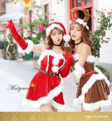 【即日発送】【X'mas6点セット】【マリームーン】セクシーサンタ＆トナカイコスチューム【フリーサイズ/2カラー】[HC03]