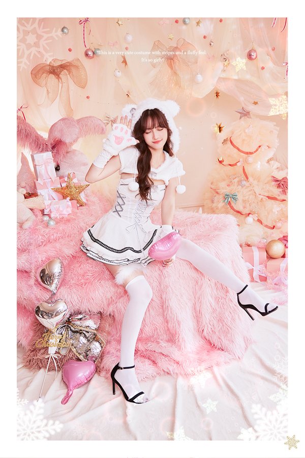 画像7: 【即日発送】【クリスマスコスプレ8点セット】【Malymoon/マリームーン】リブ&ベアサンタ【フリーサイズ/2カラー】[YMT]