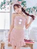 画像1: 【即日発送！】【サンタコス 4点セット】【XS-Lサイズ/1カラー】チェックセットアップビジューサンタコスプレ[YMT] (1)
