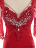 画像9: Lサイズあり【ROBE de FLEURS Glossy/ローブ・ド・フルール グロッシー】ジップ/ スリット/ ウエストビジュー/ レース袖/ 長袖/ 七分袖/ 袖あり/ ロングドレス/ キャバドレスlong[OF2]