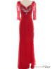 画像12: Lサイズあり【ROBE de FLEURS Glossy/ローブ・ド・フルール グロッシー】ジップ/ スリット/ ウエストビジュー/ レース袖/ 長袖/ 七分袖/ 袖あり/ ロングドレス/ キャバドレスlong[OF2]