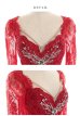 画像13: Lサイズあり【ROBE de FLEURS Glossy/ローブ・ド・フルール グロッシー】ジップ/ スリット/ ウエストビジュー/ レース袖/ 長袖/ 七分袖/ 袖あり/ ロングドレス/ キャバドレスlong[OF2]