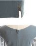 画像19: XS-Lサイズあり【ROBE de FLEURS Glossy/ローブ・ド・フルール グロッシー】クロスビジュー/ 五分袖/ 袖あり/ ストレッチ/ タイト/ ミニドレス/ キャバドレス[OF2]