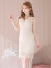 画像4: Lサイズあり【DEA. by ROBE de FLEURS/ディアバイローブドフルール】フラワーモチーフ/ リボンベルト/ 総レース/ ノースリーブ/ 膝丈/ タイト/ ミディアムドレス/ キャバドレス[OF2]