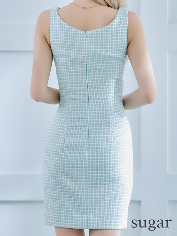 画像40: XSサイズあり【IRMA/イルマ】フロントジップ/ ビスチェ/ ウエストカット/ パールボタン/ タイト/ ミニドレス/ キャバドレス【HC02】