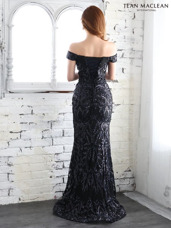 画像3: 【JEAN MACLEAN/ジャンマクレーン】スパンコール/ オフショル/ スピンドル/ シアー/ マーメイド/ ロングドレス/ キャバドレスlong[OF2A]