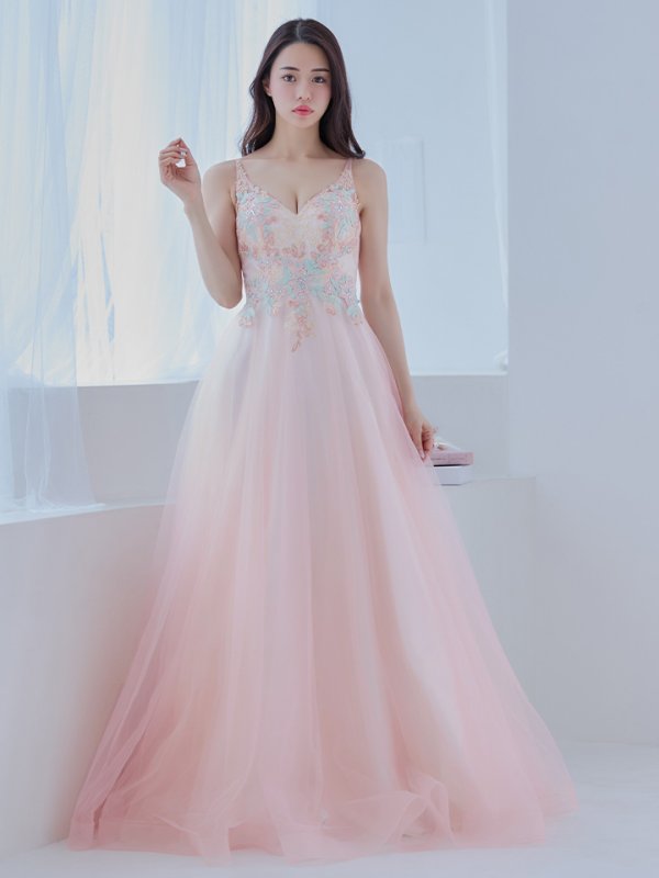 画像16: Lサイズあり【JEAN MACLEAN/ジャンマクレーン】フラワーモチーフ/ ネットレース/ スピンドル/ プリンセス/ フレア/ ロングドレス/ キャバドレスlong[OF2A]