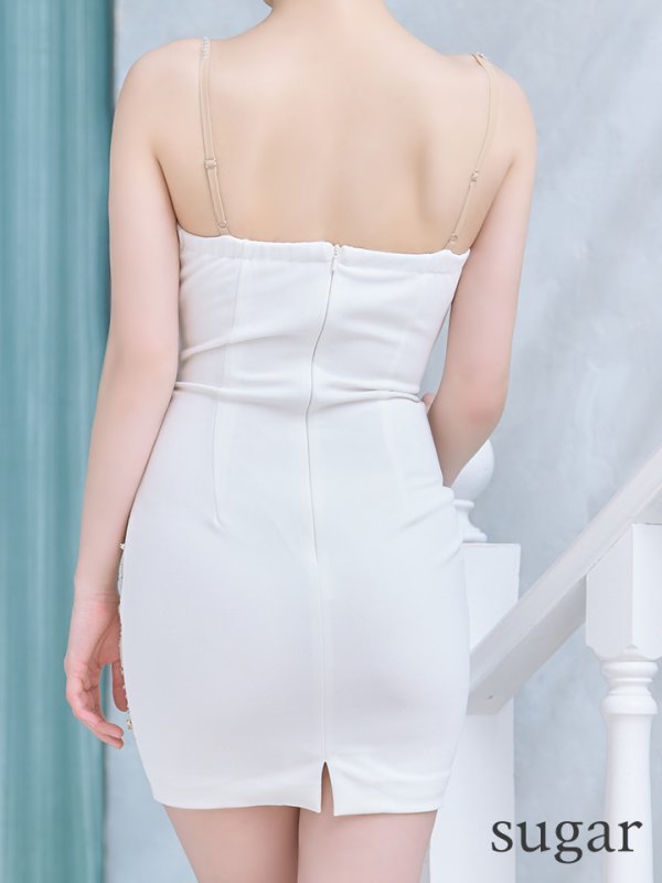 画像9: XSサイズあり【IRMA/イルマ】ワンカラー/ ビジュー/ スパンコール/ ワンショルデザイン/ アシンメトリー/ カットアウト/ シアー/ タイト/ ミニドレス/ キャバドレス【HC02】