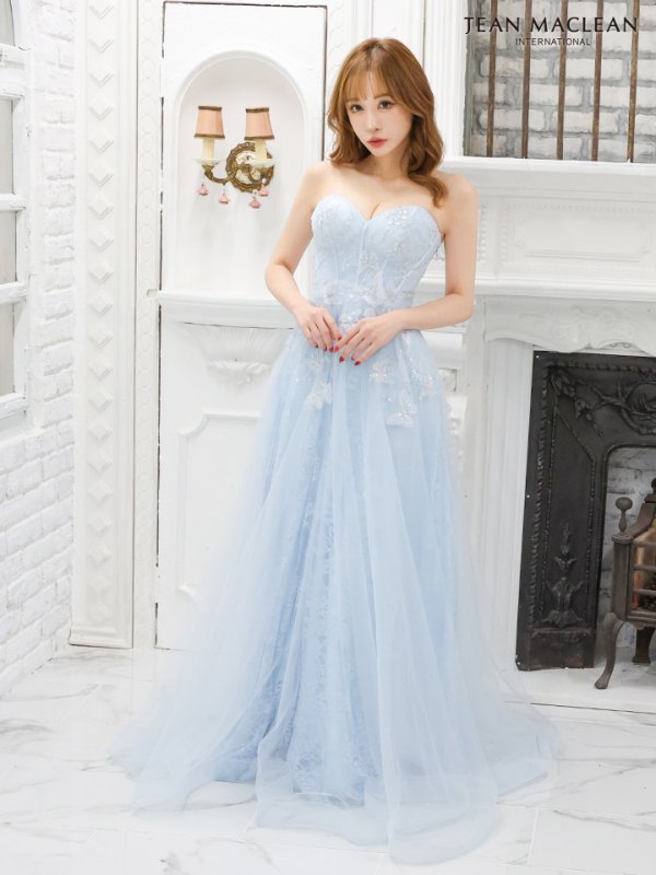 画像5: Lサイズあり【JEAN MACLEAN/ジャンマクレーン】ベア/ オフショル/ 2way/ パフスリーブ/ 袖あり/ コルセット風/ スピンドル/ 立体モチーフ/ ネットレース/ プリンセス/ ロングドレス/ キャバドレス long[OF2A]