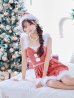 画像21: 【即日発送！】【サンタコス 4点セット】【XS-XLサイズ/3カラー】ラメツイードミニワンピースサンタ[YMT]