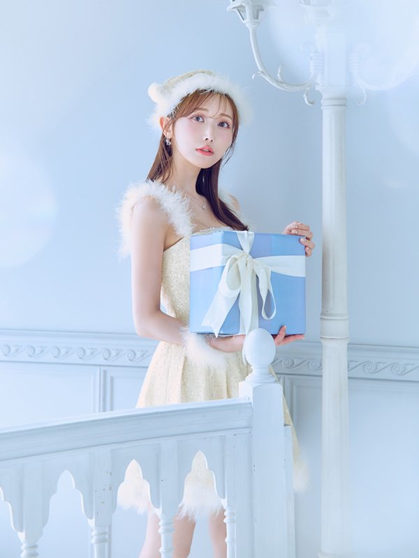 画像37: 【一部予約商品/11月中旬発送予定】【サンタコス 4点セット】【XS-XLサイズ/3カラー】ラメツイードミニワンピースサンタ[YMT]