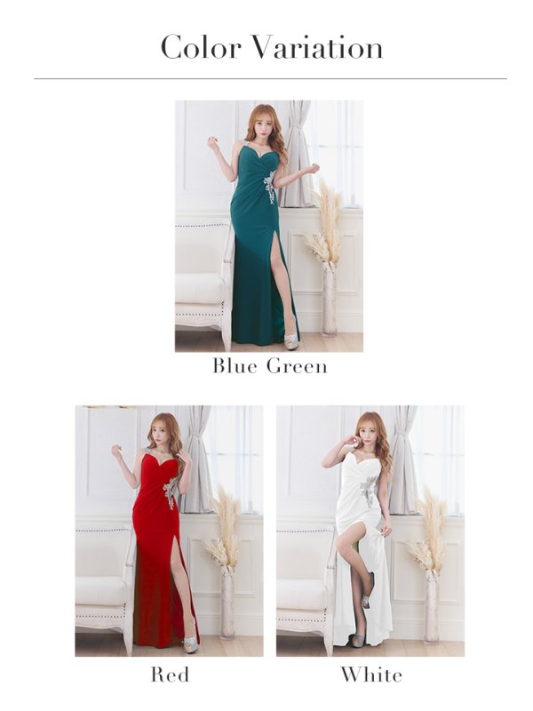 画像15: Lサイズあり【IRMA/イルマ】ワンカラー/ 刺繍レース/ カットアウト/ サイドシアー/ ノースリーブ/ スリット/ タイト/ ロングドレス/ キャバドレス long[OF2A]