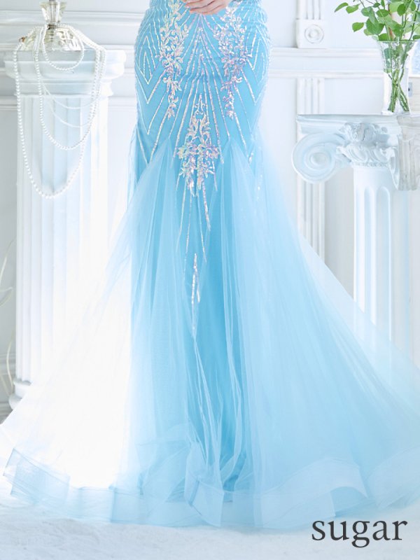 画像15: 【JEAN MACLEAN/ジャンマクレーン】マーメイド/ ノースリーブ/ スパンコール刺繍/ スピンドル/ ロングドレス/ キャバドレスlong[OF2A]