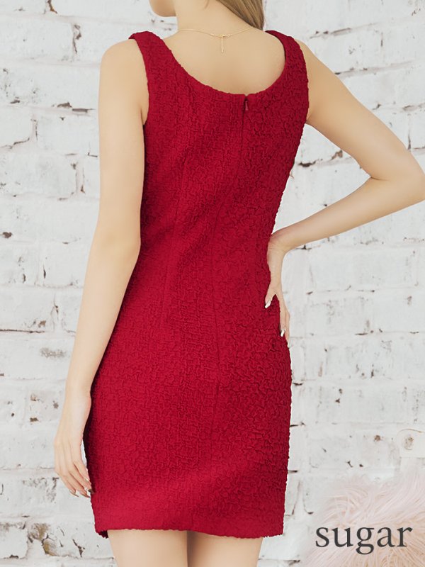 画像14: XSサイズあり【IRMA/イルマ】ウエストカット/ フロントジップ/ ノースリーブ/ ワンカラー/ タイト/ ミニドレス/ キャバドレス【HC02】