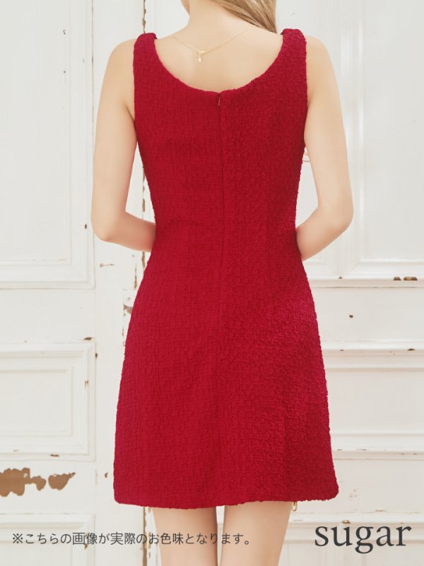 画像11: XSサイズあり【IRMA/イルマ】ウエストカット/ フロントジップ/ ノースリーブ/ ワンカラー/ 台形スカート/ ミニドレス/ キャバドレス【HC02】