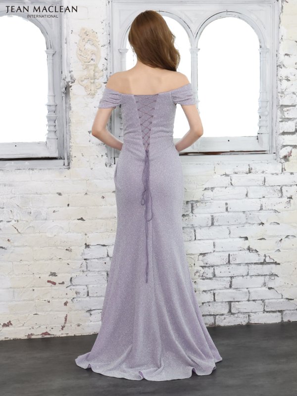 画像6: Lサイズあり【JEAN MACLEAN/ジャンマクレーン】シンプル/ ラメ/ オフショル/ スリット/ ロングドレス /キャバドレスlong[OF2A]