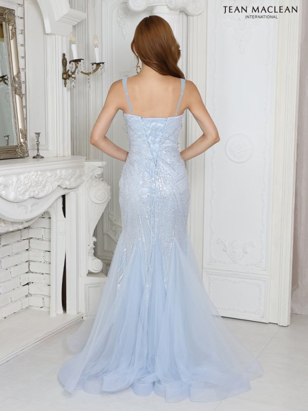 画像6: Lサイズあり【JEAN MACLEAN/ジャンマクレーン】 マーメイド/ ワンカラー/ ビーズ刺繍/ チュール/ スピンドル/ ロングドレス/ キャバドレスlong[OF2A]