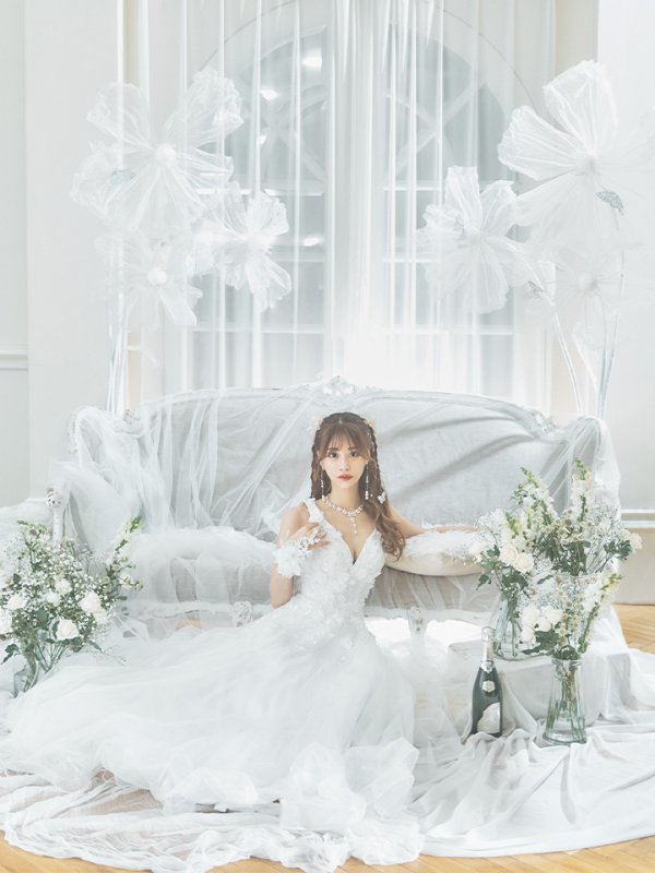 画像15: 【関西コレクション着用】Lサイズあり【JEAN MACLEAN/ジャンマクレーン】ワンカラー/ 刺繍/ ネットレース/ ノースリーブ/ Aライン/ フレア/ ロングドレス/ キャバドレス long[OF2A]