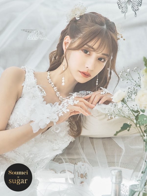 画像6: 【関西コレクション着用】Lサイズあり【JEAN MACLEAN/ジャンマクレーン】ワンカラー/ 刺繍/ ネットレース/ ノースリーブ/ Aライン/ フレア/ ロングドレス/ キャバドレス long[OF2A]