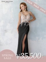 【決算SALE開催中！! 】【JEAN MACLEAN/ジャンマクレーン】ビーズ刺繍/ シアー/ ノースリーブ/ タイト/ スリット/ ロングドレス/ キャバドレスlong[OF2A]