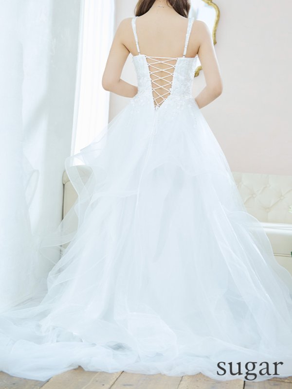 画像20: Lサイズあり【JEAN MACLEAN/ジャンマクレーン】スパンコール刺繍/ チュール/ ノースリーブ/ Aライン/ フレア/ ロングドレス/ キャバドレス long[OF2A]