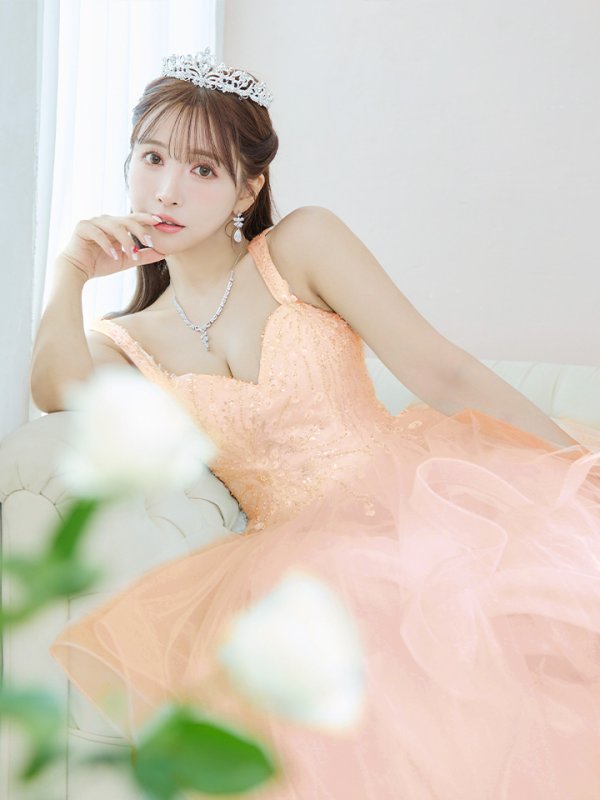 画像3: Lサイズあり【JEAN MACLEAN/ジャンマクレーン】スパンコール刺繍/ チュール/ ノースリーブ/ Aライン/ フレア/ ロングドレス/ キャバドレス long[OF2A]