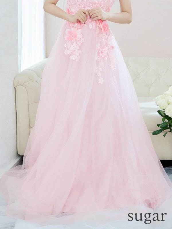 画像20: Lサイズあり【JEAN MACLEAN/ジャンマクレーン】フラワー刺繍/ ベア/ オフショル/ 2way/ ネット/ レース/ プリンセス/ ロングドレス/ キャバドレス long[OF2A]