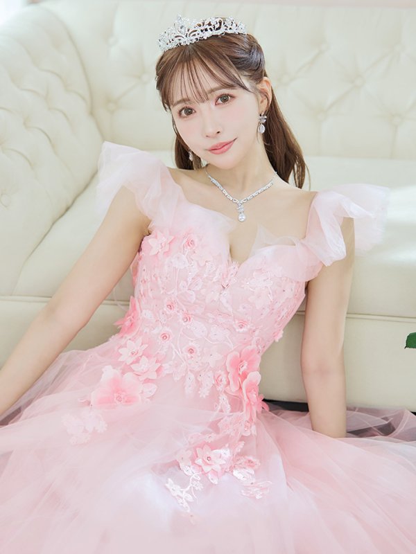 画像14: Lサイズあり【JEAN MACLEAN/ジャンマクレーン】フラワー刺繍/ ベア/ オフショル/ 2way/ ネット/ レース/ プリンセス/ ロングドレス/ キャバドレス long[OF2A]