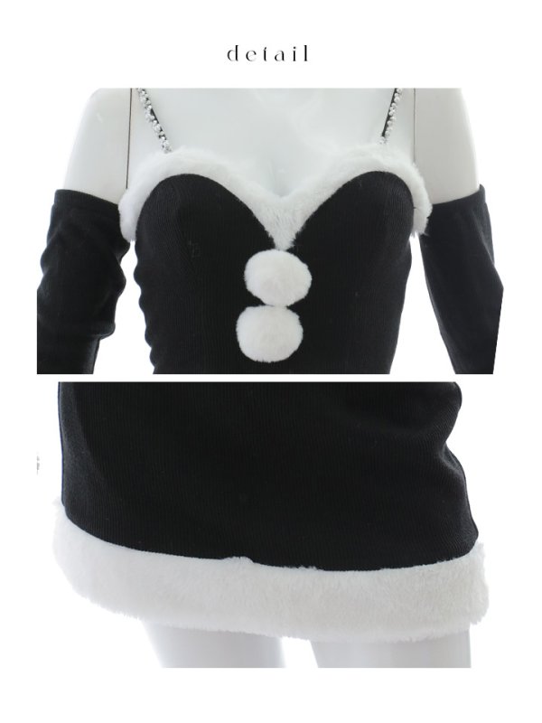 画像31: 【一部予約商品/11月中旬発送予定】【サンタコス 5点セット】【XS-Lサイズ/3カラー】オフショルダーロングスリーブセットアップサンタコスプレ[OF01]