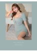 画像17: XSサイズあり【ROBE de FLEURS Glossy/ローブ・ド・フルール グロッシー】バストジッパー/ ビジュー/ ワッフル/ ストレッチ/ 半袖/ 袖あり/ ワンカラー/ タイト/ ミニドレス/ キャバドレス[OF2]