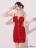 画像36: XSサイズあり【ROBE de FLEURS Glossy/ローブ・ド・フルール グロッシー】フロントジッパー/ ベルト/ キャミソール/ シアー/ タイト/ ミニドレス/ キャバドレス[OF2]