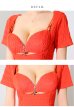 画像14: XSサイズあり【ROBE de FLEURS Glossy/ローブ・ド・フルール グロッシー】バストオープンジッパー/ サイドパイピング/ 半袖/ 袖あり/ タイト/ ミニドレス/ キャバドレス[OF2]