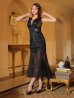 画像6: Lサイズあり【ROBE de FLEURS Glossy/ローブ・ド・フルール グロッシー】ノースリーブ/ バストカット/ シアー/ ロング/ キャバドレスlong[OF2]