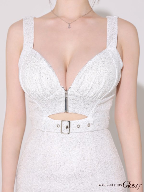 画像22: XSサイズあり【Glossy/グロッシー】ノースリーブ/ ウエストカット/ スパンコール/ ラメニット/ タイト/ ミニドレス/ キャバドレス[OF08]