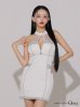 画像7: XSサイズあり【ROBE de FLEURS Glossy/ローブ・ド・フルール グロッシー】ラメパイピング/ ホルターネック/ バストジップ/ タイト/ ミニドレス/ キャバドレス[OF2]