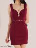 画像16: XSサイズあり【ROBE de FLEURS Glossy/ローブ・ド・フルール グロッシー】ベルトデザイン/ ノースリーブ/ シンプル/ タイト/ ミニドレス/ キャバドレス[OF2]