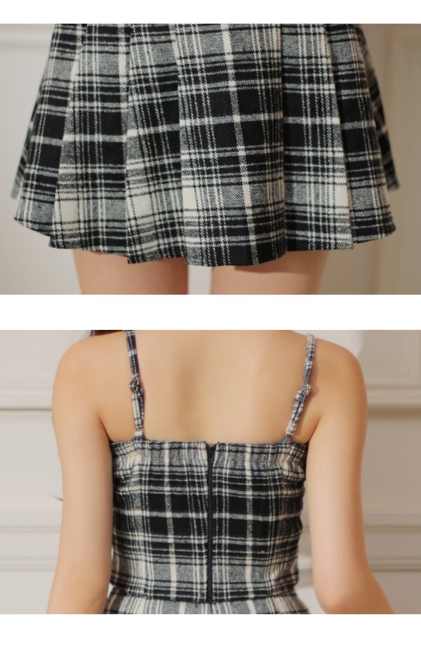 画像19: XSサイズあり【ROBE de FLEURS/ローブドフルール】ラメツイード/ プリーツスカート/ キャミソール/ セットアップ/ フレア/ ミニドレス/ キャバドレス[OF08]