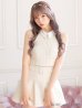 画像10: XSサイズあり【ROBE de FLEURS/ローブドフルール】ツイード/ ジップ/ 襟付き/ ホルター/ プリーツ/ フレア/ セットアップ/ ミニドレス/ キャバドレス[OF2]