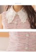 画像13: XSサイズあり【ROBE de FLEURS/ローブドフルール】ニットツイード/ フラワーカラー/ 襟つき/ 台形スカート/ Aライン/ ワンピース/ ミニドレス/ キャバドレス[OF2]