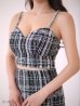 画像18: XSサイズあり【ROBE de FLEURS/ローブドフルール】ラメチェックツイード/ オーガンジー/ ロング/ セットアップ/ 裾フリル/ ロングドレス/ キャバドレス[OF2]