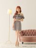 画像16: XSサイズあり【ROBE de FLEURS/ローブドフルール】フリルオフショルダー/ ツイード/ 千鳥柄/ リボンモチーフ/ Aライン/ ミニドレス/ キャバドレス[OF2]
