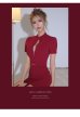 画像23: XSサイズあり【ROBE de FLEURS Glossy/ローブ・ド・フルール グロッシー】フロントジッパー/ セットアップ/ 袖あり/ 半袖/ シンプル/ ワンカラー/ ストレッチ/ タイト/ ミニドレス/ キャバドレス[OF2]
