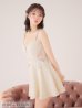 画像9: XSサイズあり【ROBE de FLEURS/ローブドフルール】サイドシアー/ フロントジップ/ ビジュー/ フレア/ ミニドレス/ キャバドレス[OF2]