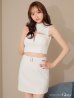 画像5: XSサイズあり【ROBE de FLEURS Glossy/ローブ・ド・フルール グロッシー】フロントジップ/ ノースリーブ/ ストレッチ/ 無地/ ワンカラー/ タイト/ セットアップ/ ミニドレス/ キャバドレス[OF2]