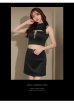 画像11: XSサイズあり【ROBE de FLEURS Glossy/ローブ・ド・フルール グロッシー】フロントジップ/ ノースリーブ/ ストレッチ/ 無地/ ワンカラー/ タイト/ セットアップ/ ミニドレス/ キャバドレス[OF2]