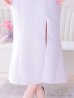 画像25: Lサイズあり【DEA. by ROBE de FLEURS/ディアバイローブドフルール】肩フリル/ ダブルボタン/ スリット/ ミモレ丈/ ミディアムドレス/ キャバドレス[OF2]